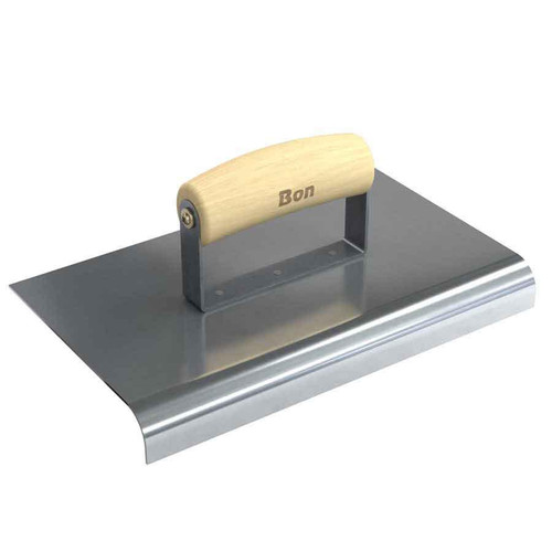  Bon Tool 12-464 Stainless Steel Sidewalk Edger - 10" X 6" - 3/4" Radius 1" Depth - Wood Wave Handle 