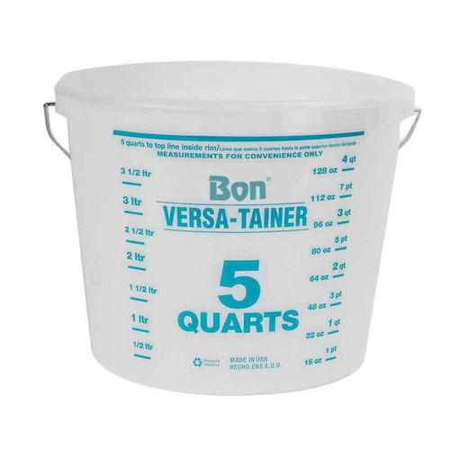 Bon 84-715 2-Gallon Reinforced White Plastic Bucket