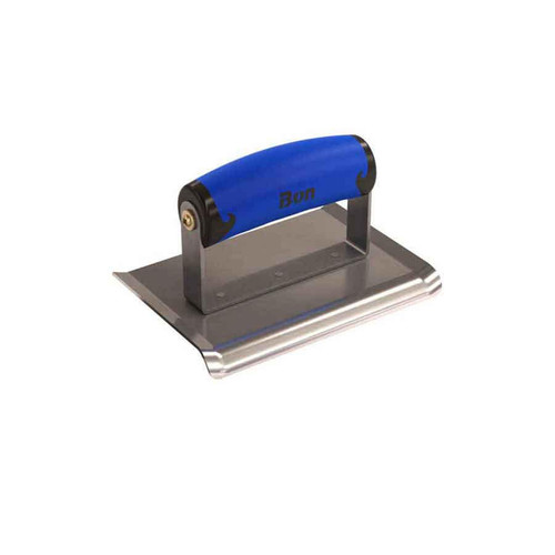  Bon Tool 62-344 Stainless Steel Curved End Edger - 6" X 4" - 3/8" Radius 1/2" Depth - Comfort Wave Handle 