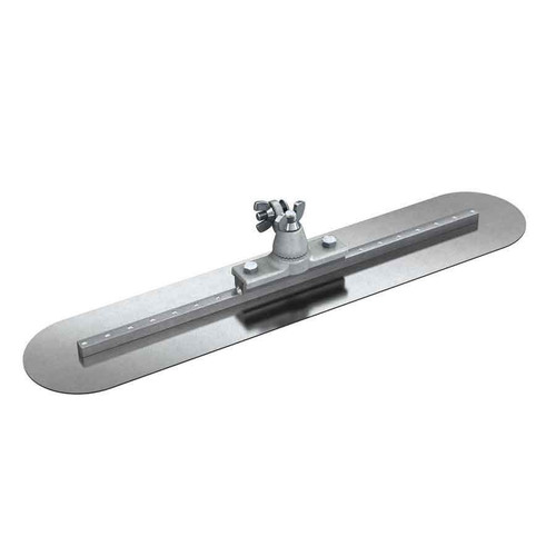  Bon Tool 82-326 Spring Steel Fresno Trowel - Round End 24" X 5" With Locking All Angle Bracket 