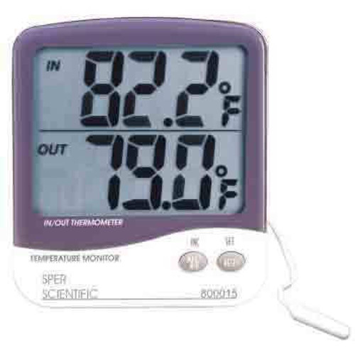MAX-MIN THERMOMETER GREY MAGNET RE-SET - Eduscience