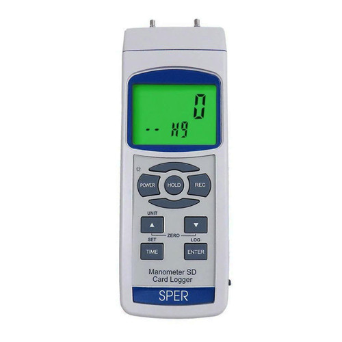 Sper Scientific Manometer, 3 PSI digital manometer with LCD display and control buttons for pressure measurement.