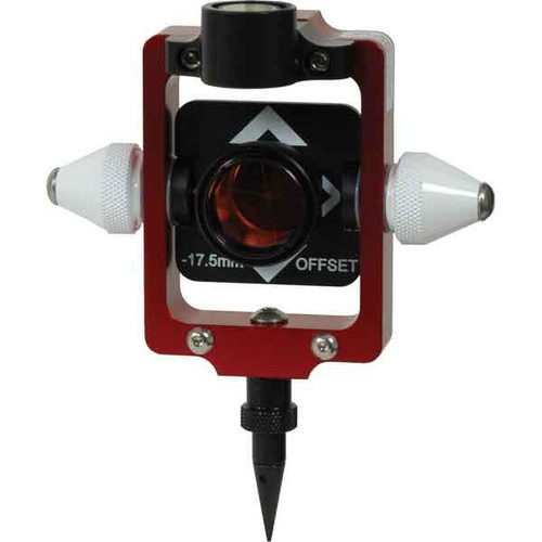  SECO 5910-02-ARD Red European Style Compact & Portable Prism Pole System, Offset -17.5 mm Nodal 