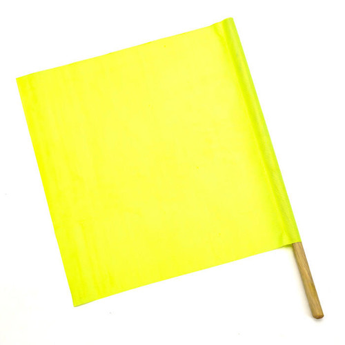  Mutual Industries 14994-139-1824 Lime Vinyl Highway Safety Flags, 18 In. X 18 In. X 24 In. (Pack Of 10) 