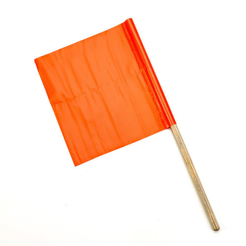  Mutual Industries 14994-27-18 Vinyl Highway Safety Flags, Reinforced 3-Ply, 18 In. X 18 In. X 27 In. (Pack Of 10) 