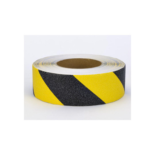  Mutual Industries 17796-0-2000 High Quality Non-Skid Hazard Stripe Abrasive Tape, 60ft Length X 2in Width, Yellow/Black 