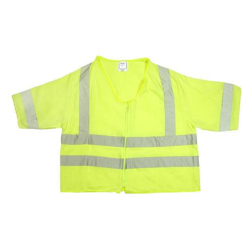  Mutual Industries 80061-0-105 ANSI Class 3 Durable Flame Retardant Vest, Solid, Lime, 2xlarge 