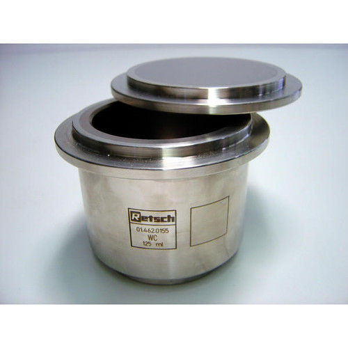  RETSCH 14620155, 125 ml, Tungsten Carbide, Grinding jars,PM 100 / PM 200 / PM 400 