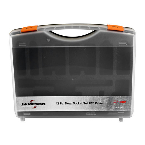  Jameson JT-TC-03223 Deep Socket Set Tool Case, 1/2in drive, 11-piece 