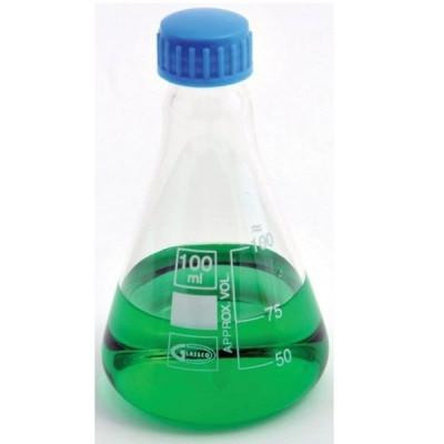 United Scientific Erlenmeyer flask, w/screw cap, borosilicate glass, 150ml (pk of 6) 