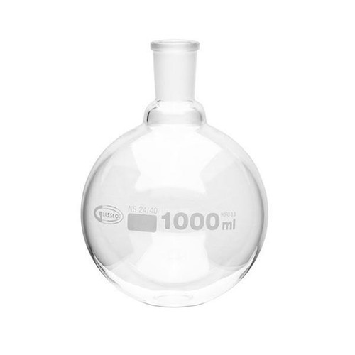 BulK Round Bottom, Boiling Flasks, Borosilicate Glass, Ground Joints,  100mL, case/24