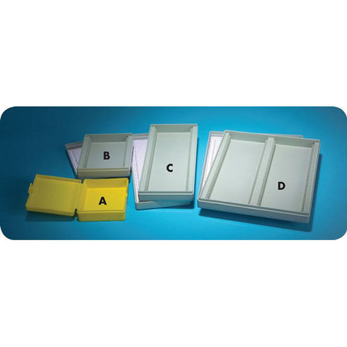  United Scientific SBP025 Slide storage box, plastic, for 25 slides 