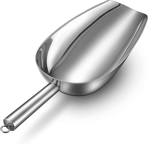 United Scientific Stainless Steel Scoop with Handle, 52 oz. 