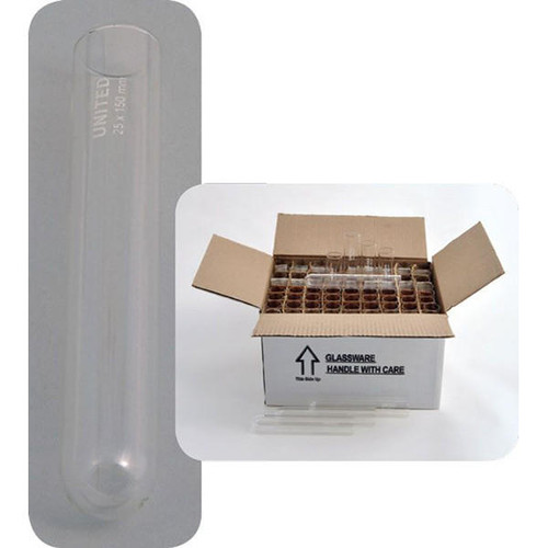  United Scientific TT9820-G-CASE Test tube w/out rim, borosilicate glass, 18 x 150mm, case of 720 