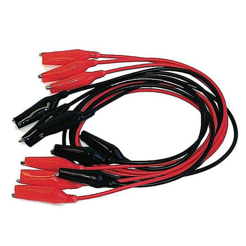  United Scientific WAG024-PK/6 Alligator clip leads, 24", pack of 6 (3 red, 3 black) 