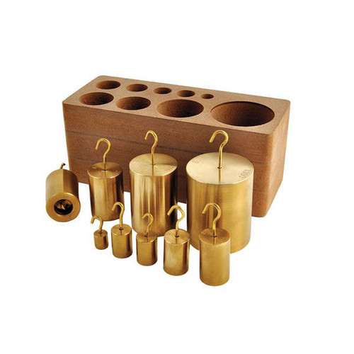  United Scientific WHSET9 Hooked double-ended brass weight set of 9 