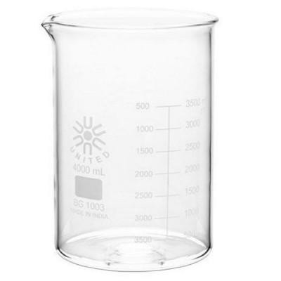 United Scientific Beakers, low form, heavy duty, 4000ml, case of 6 