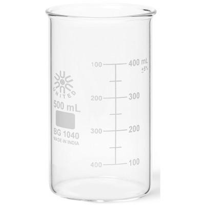 United Scientific Beakers, berzelius, tall form, no spout, borosilicate glass, 500ml (pk of 6) 