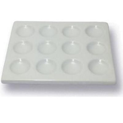 United Scientific Spot plate, porcelain, 3 wells 
