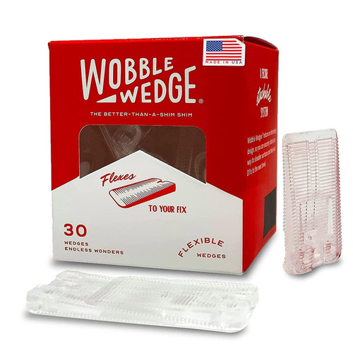  Wobble Wedges 5030, Flexible Clear Plastic Shims (Case of 720) 