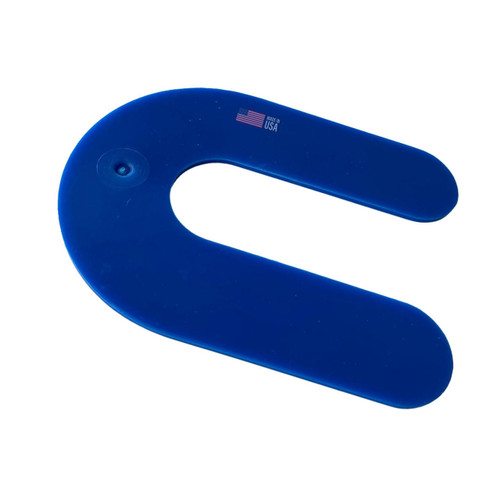  Glazelock Econo20 Non-Interlocking Plastic Horseshoe Shim, Blue, 2-5/16" x 3" x 1/16" (Case of 100) 