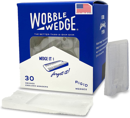  Wobble Wedges 624, Rigid Translucent Plastic Shims (Case of 144) 