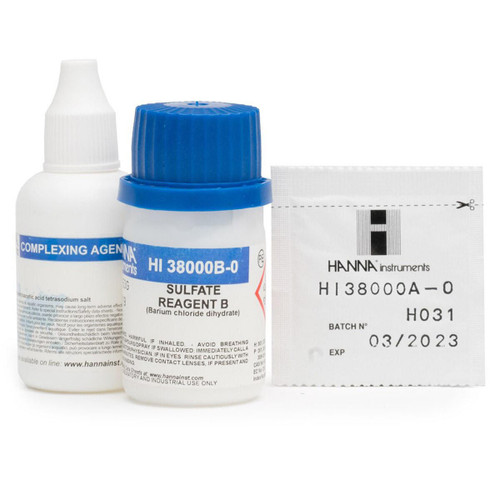  Hanna Instruments HI38000-10 Sulfate Test Kit Replacement Reagents (100 tests) 