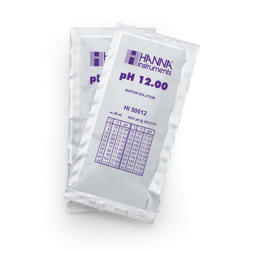  Hanna Instruments HI50012-01 pH 12.00 Technical Calibration Buffer (10 x 20 mL) Sachets 