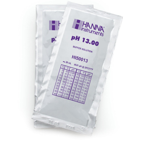  Hanna Instruments HI50013-02 pH 13.00 Technical Calibration Buffer (25 x 20 mL) Sachets 