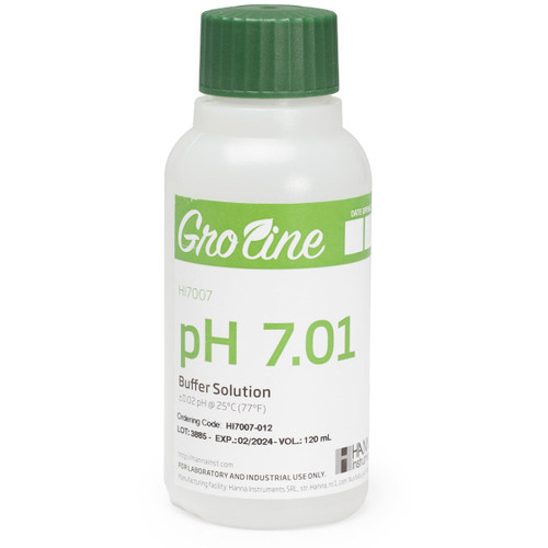 Hanna Instruments HI7007-012 GroLine pH 7.01 Calibration Buffer (120 mL) 