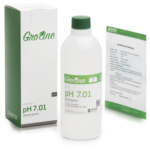  Hanna Instruments HI7007L GroLine pH 7.01 Calibration Buffer (500 mL) 