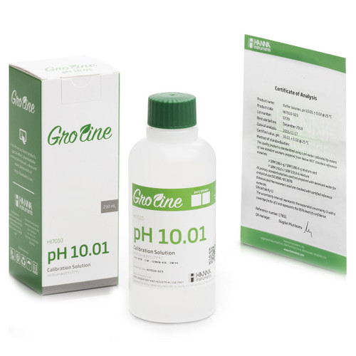  Hanna Instruments HI7010-023 GroLine pH 10.01 Calibration Buffer (230 mL) 