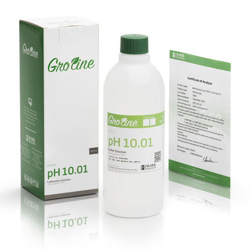  Hanna Instruments HI7010-050 GroLine pH 10.01 Calibration Buffer (500 mL) 