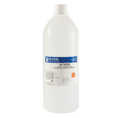  Hanna Instruments HI70702/1L Fluoride Standard Solution 10 mg/L (1 L) 