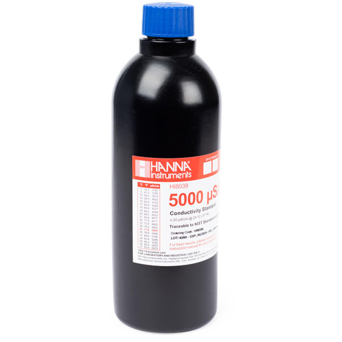  Hanna Instruments HI8039L microsecond/cm Conductivity Standard in FDA Bottle (500mL) 