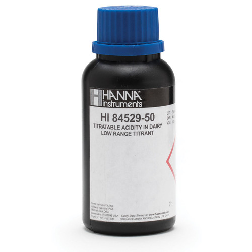  Hanna Instruments HI84529-50 Low Range 20 Titrant for Titratable Acidity in Dairy Mini Titrator 