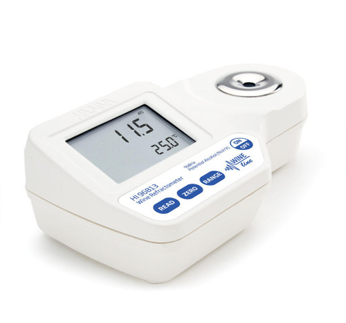  Hanna Instruments HI96813 Digital Refractometer for % Brix and Potential Alcohol (% V/V) Analysis in Wine, Must and Juice 