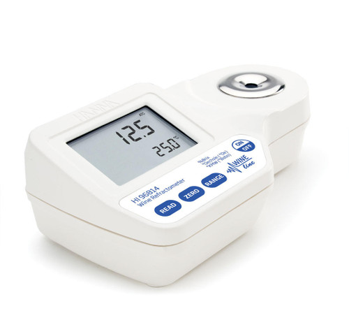  Hanna Instruments HI96814 Digital Refractometer for % Brix, Oe and KMW Sugar Analysis in Wine, Juice and Must 
