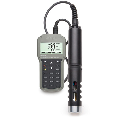  Hanna Instruments HI98195/20 Multiparameter pH/ORP/EC/Pressure/Temperature Waterproof Meter 