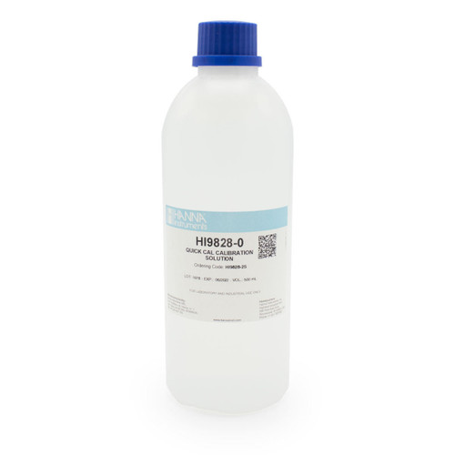  Hanna Instruments HI9828-25 Quick Calibration Solution (500mL Bottle) 