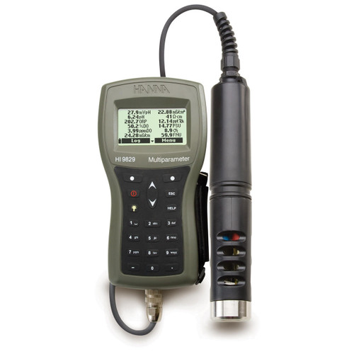  Hanna Instruments HI9829-11041 Multiparameter pH/ISE/EC/DO/Turbidity Waterproof Meter with optional GPS 