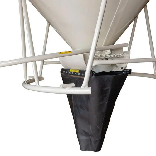  Gar-Bro 409-W, Flexible Rubber Accordion Hopper, 8in Opening, For 1/2  to 5 Cu. Yd. Concrete Buckets 