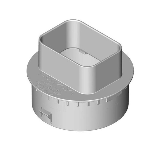 Downspout Adapter, Offset, 2in x 3in x 4in