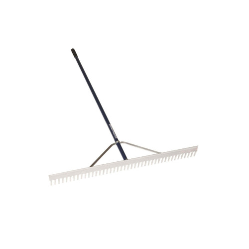  Midwest Rake 12048, 48" Field/Aggregate Rake, 66" Blue Aluminum Handle 