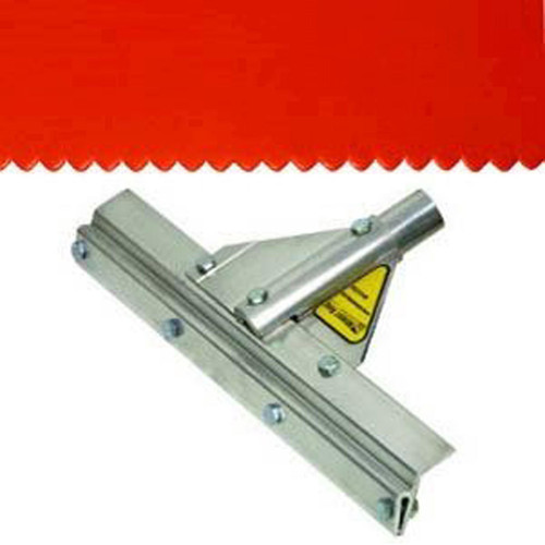  Midwest Rake 78125, 24" Complete Application Squeegee with 1/4" Notch Red Rubber Blade, Threaded Handle Ad 