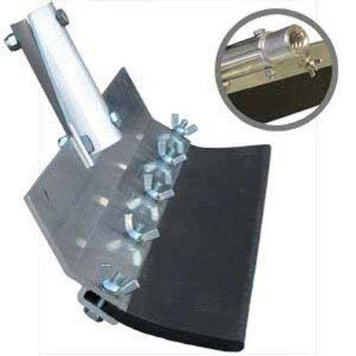  Midwest Rake 78603, 36" Topping/Underlayment Squeegee, 3" Round Edge Rubber Blade, Threaded Handle Adapter 