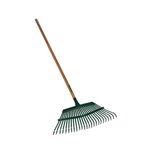  Seymour 43118, 18" Flexible Steel Lawn Rake, 48" Wood Handle (min qty 12 each) 