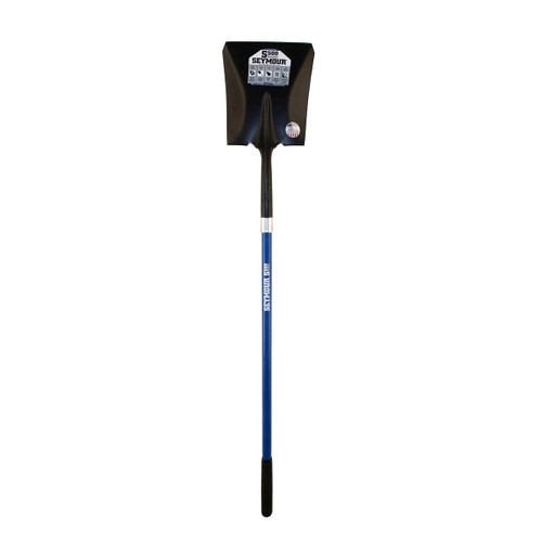  Seymour 45132, Square Point Shovel, Rear Rolled Step / Closed Back, 48" Industrial Grade Fiberglass (min qty 4 each) 