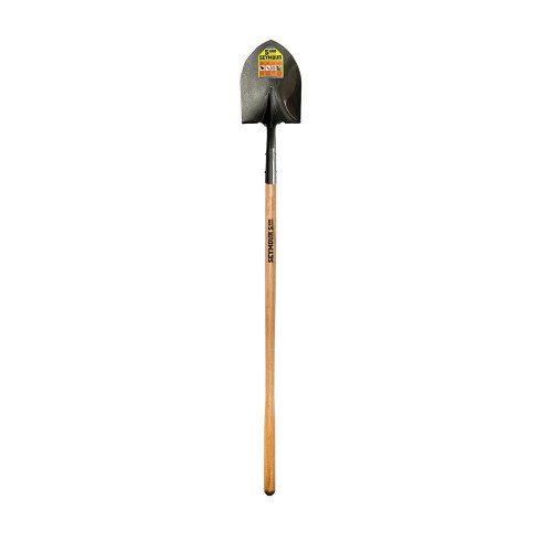 Seymour 45200, Round Point Shovel, Forward Turned Step, 48" Precision Lathe Turned Hardwood Handle (min qty 6 each) 