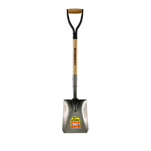  Seymour 45203, Square Point Shovel, Forward Turned Step, 30" Precision Lathe Turned Hardwood Handle with D-Grip (min qty 6 each) 